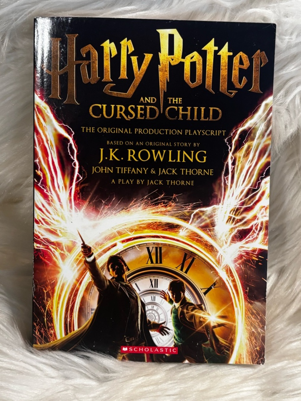 Scholastic Harry Potter and the Cursed Child — Black, Gold & Red Cover